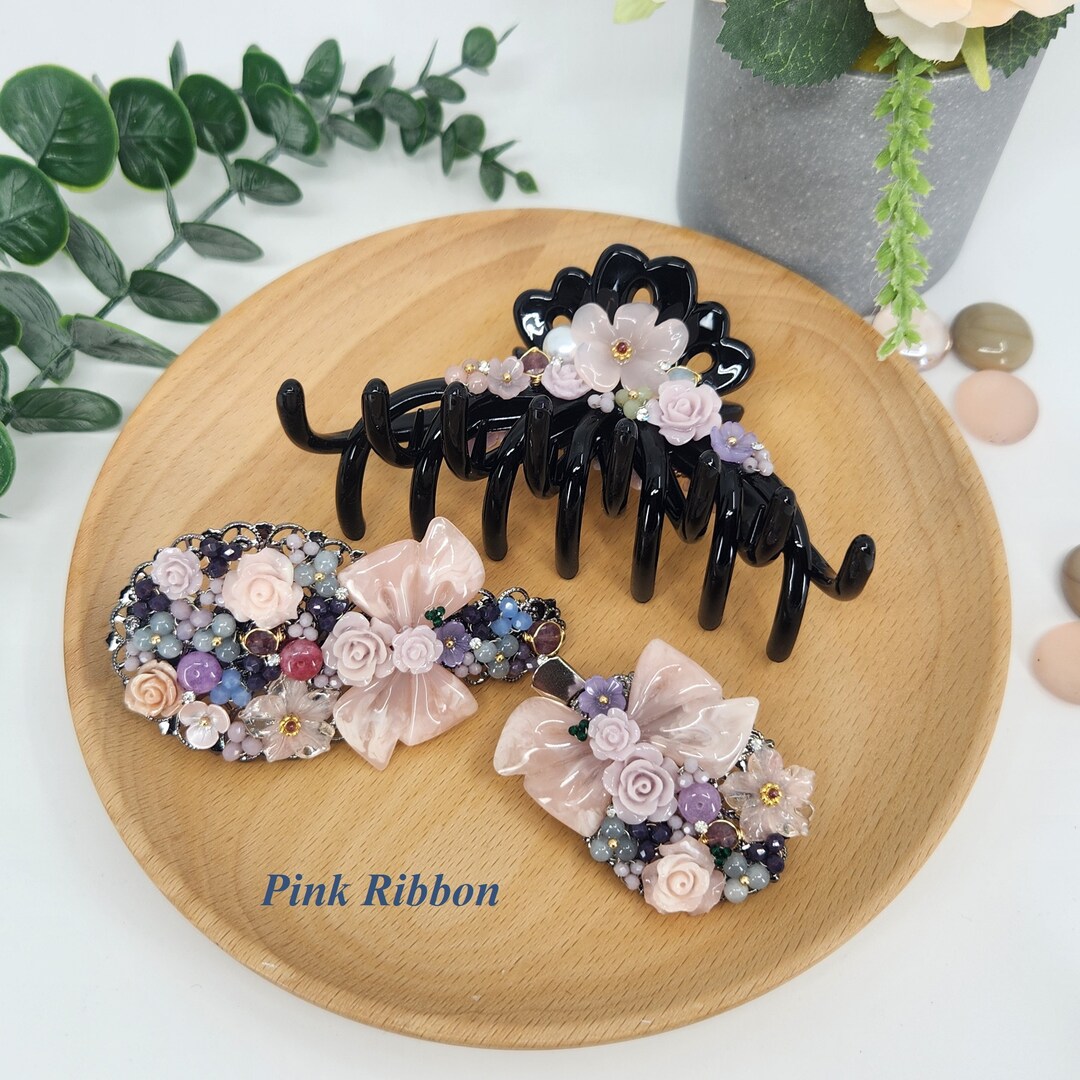 Large Hair Claw, Barrette & Alligator Clip Set Thick and Thin Hair