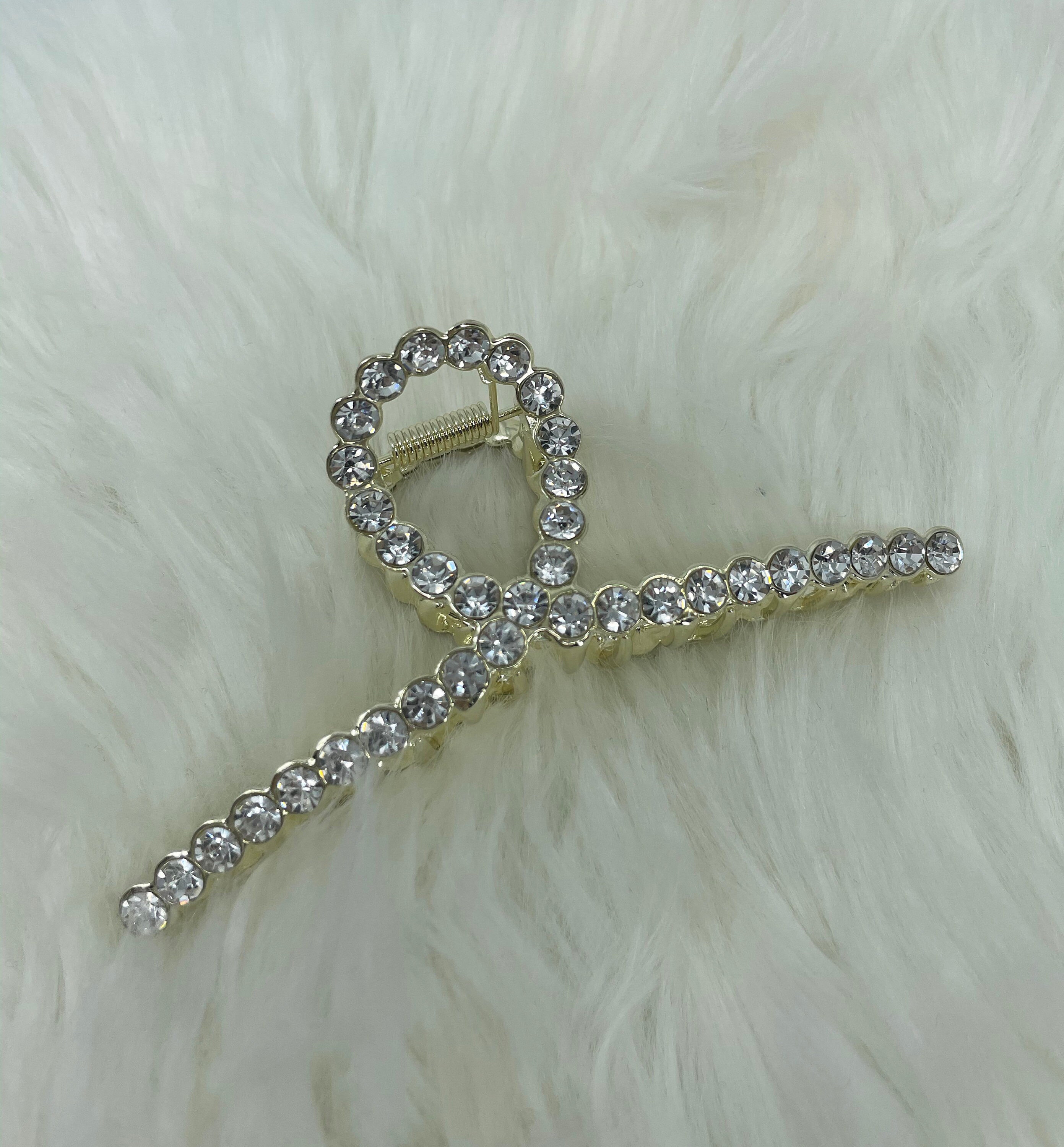 Clear Rhinestone Twisted Metal Hair Claw Hair Claw Set Etsy