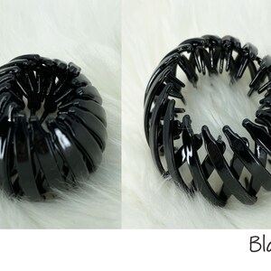 Tortoise Pony Tail or Bun Hair Holder Hair Clips Thin and Thick Hair Minimal Modern Stylish Hair Accessories Black