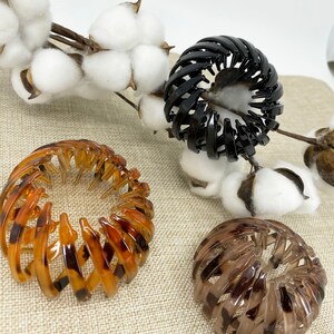 Tortoise Pony Tail or Bun Hair Holder Hair Clips Thin and Thick Hair Minimal Modern Stylish Hair Accessories All 3 Colors