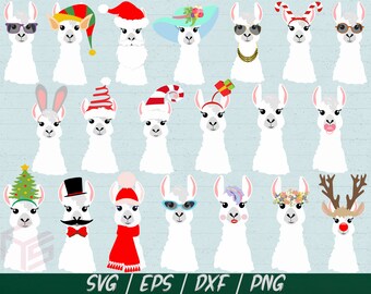 Download Christmas Llama Svg Etsy PSD Mockup Templates