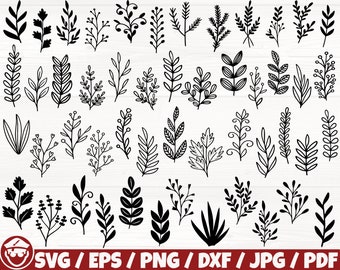 Leaf x50 BUNDLE Svg/Eps/Png/Dxf/Jpg/Pdf, Leaf Cricut, Leaf Drawn Svg, Leaf Commercial, Leaf Digital, Leaf Vector, Leaf Clip, Leaf Craft Svg