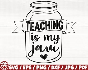 Onderwijs is mijn Jam Svg/Eps/Png/Dxf/Jpg/Pdf, onderwijs Jam Clip, Jam Svg, School Svg, terug naar school knippen, My Jam Cricut, onderwijs is My Jam Dxf