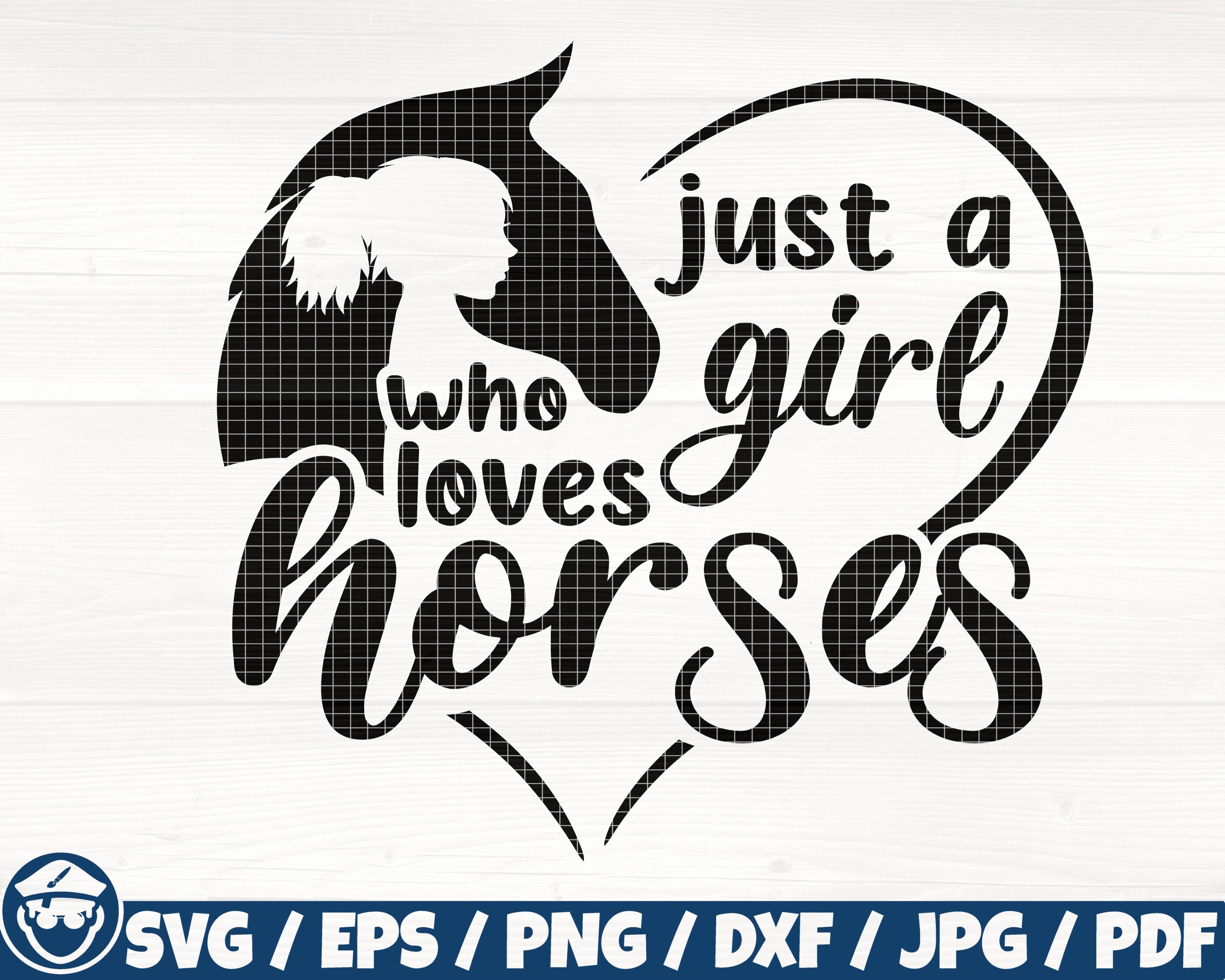 Just A Girl Who Loves Horses Svg/eps/png/dxf/jpg/pdf Horse Etsy