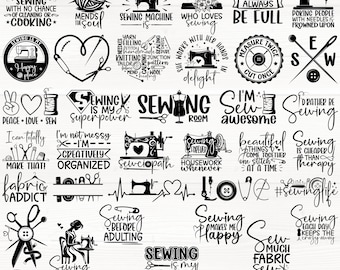 Sewing x35 BUNDLE Svg/Eps/Png/Dxf/Jpg/Pdf, Sewing Machine Svg, Love Sewing Svg, Tailor Svg, Handmade Svg, Embroidery Svg, Quilting Printable