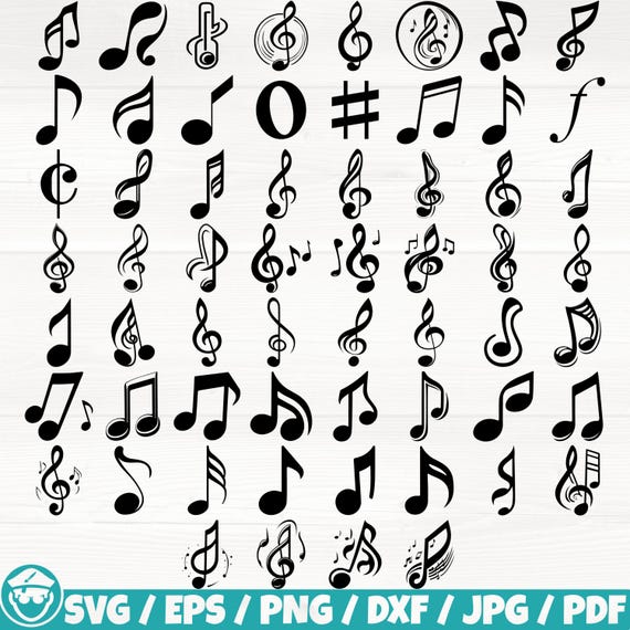 アート・デザイン・音楽 SLY PHOTO and BAND SCORE Musical Notes X60 BUNDLE Svg/eps/png/dxf/jpg/pdf, Music Note