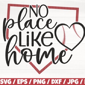 Geen plaats zoals Home Svg / Eps / Png / Dxf / Jpg / Pdf, Baseball Home Svg, Geen plaats zoals Home Svg, Baseball Cricut, Baseball Digital, Home Plate Svg File