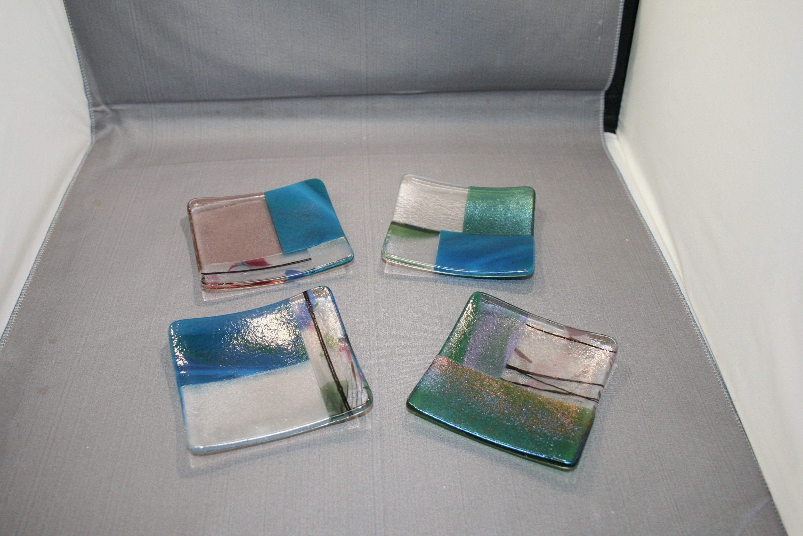 Fused Glass Dishes Etsy