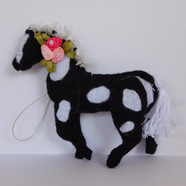 Soft Felt Spotted Pretty Pony Ornament