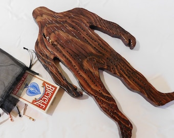 Pine Bigfoot Cribbage Board