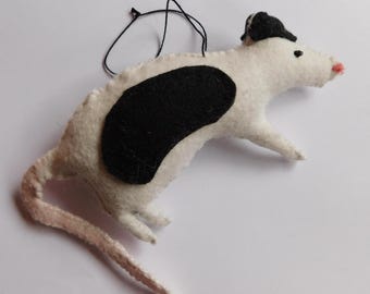Mr. Fancy Soft Felt Rat Ornament