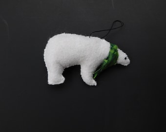 Felt Polar Bear Ornament