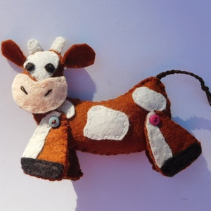 Hereford Cow Soft Felt Ornament