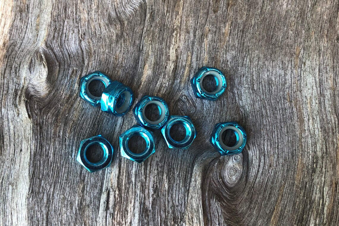 Blue Roller Skate Axle Nuts fit skateboards too Etsy