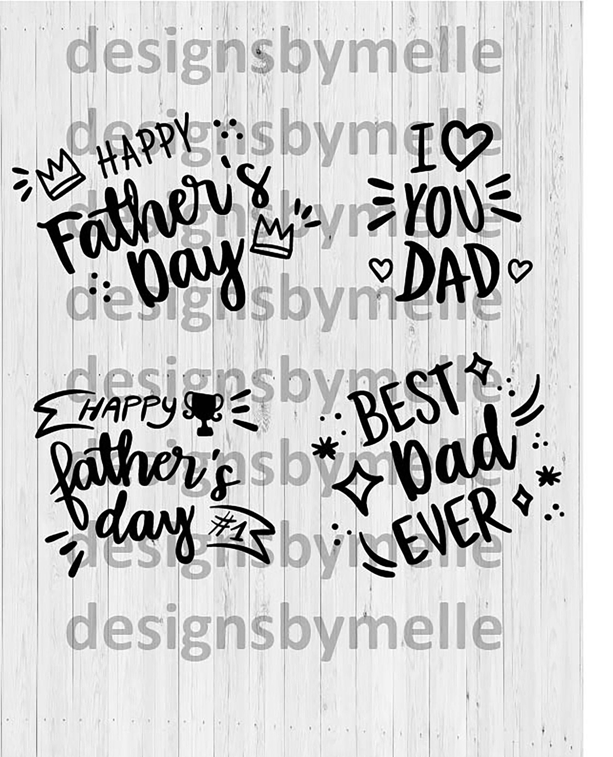 Download Father's Day Bundle SVG Cricut Craft Gift Happy Fathers | Etsy