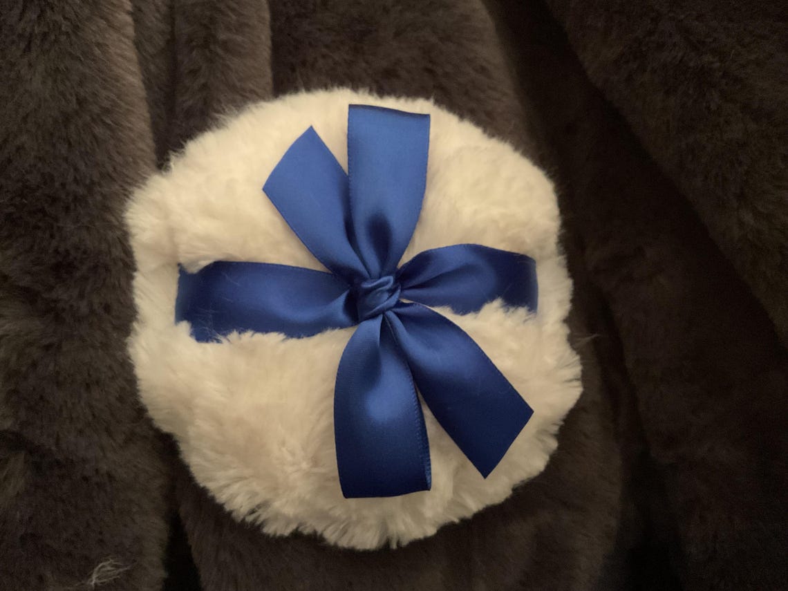 Luxuriously Soft 5 Inch, Powder Puff With Royal Blue Ribbon Handle and ...