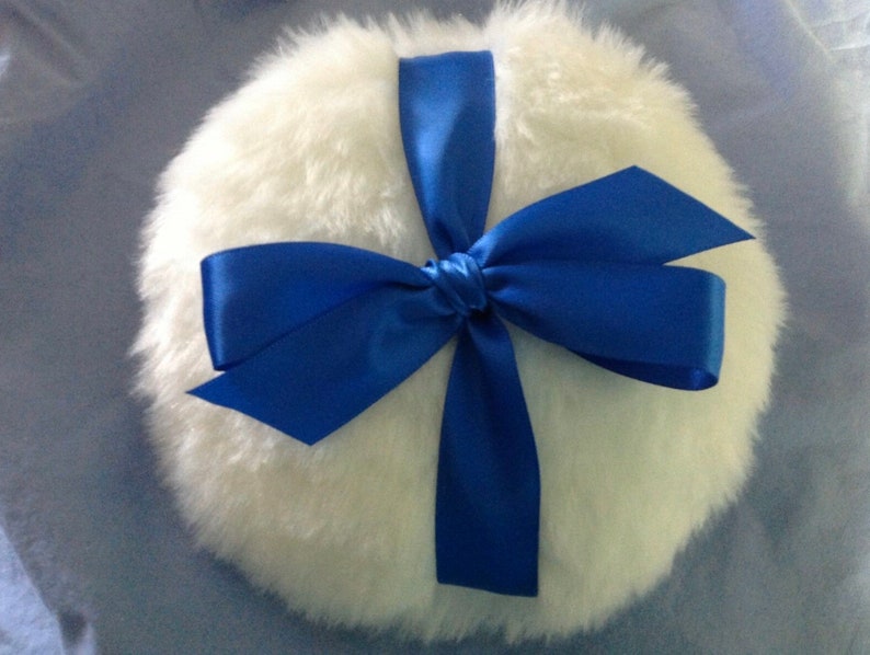Luxurious Body Powder Puff With Royal Blue Ribbon Handle and Etsy