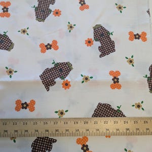 Vintage Gingham Dog Fabric 34" Wide x 45" Length