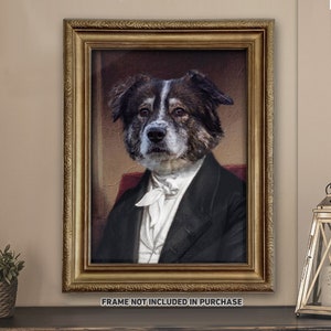 Custom Aristocrat Pet Portrait, Renaissance Dog or Cat Portrait, Old Fashioned Pet Painting, Pet Memorial Print, Pet Wall Art SkuREGAR