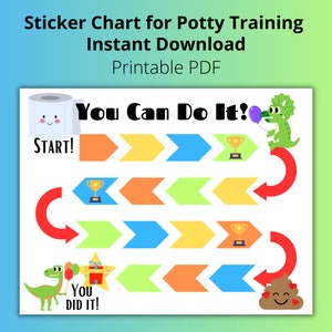 Reward Chart for Potty Training, Sticker Chart, potty training chart, sticker chart for kids