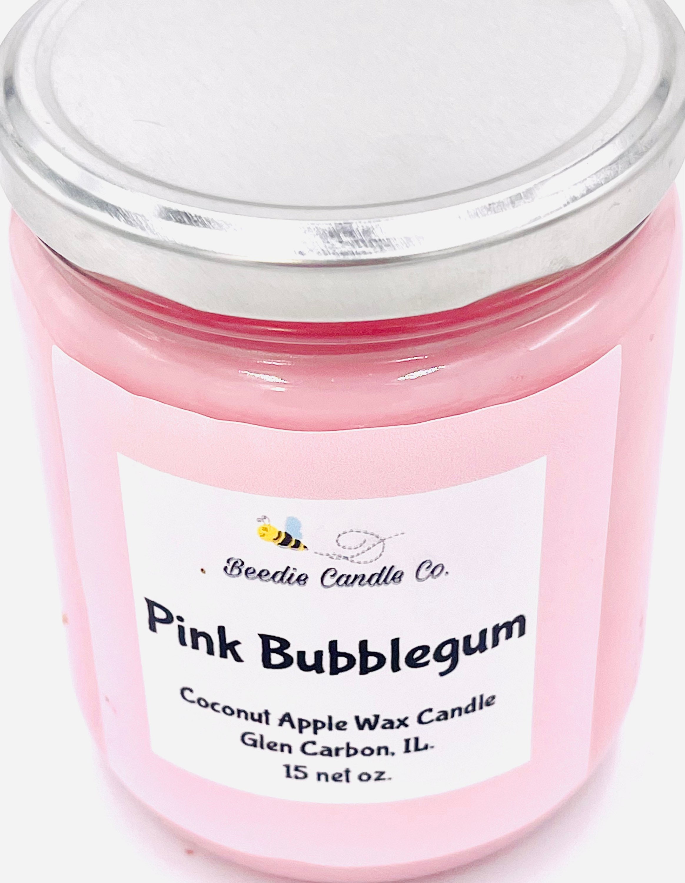 Pink Bubblegum Candle/coconut Apricot Wax Candle/pink Candle Etsy