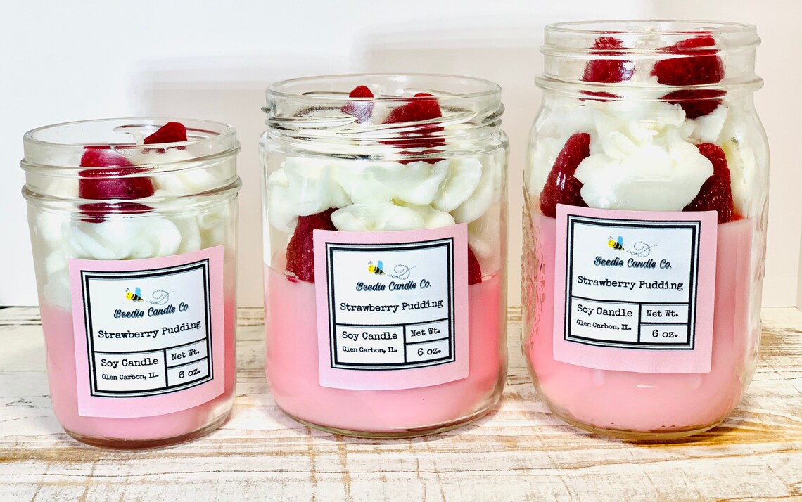 Fake Food Candle/eco Friendly Candle/strawberry Candle/teen Etsy
