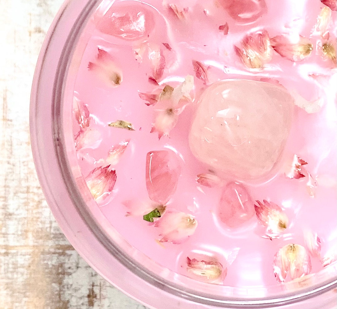 Pink Flower Candle With Two Wicks/custom Candle/candle With Etsy