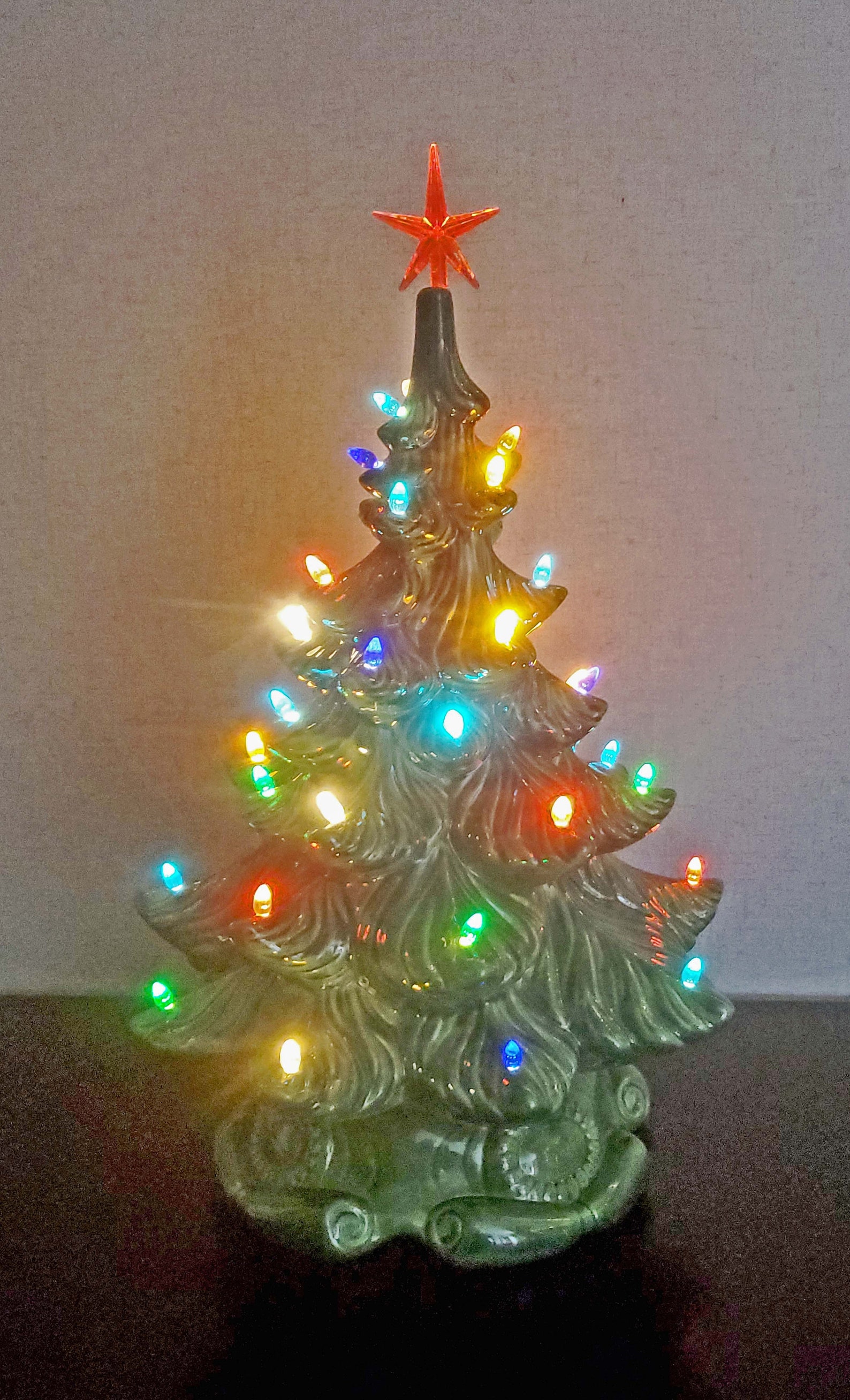 Vintage Style 1970s Atlantic Mold Ceramic Christmas Tree With Etsy