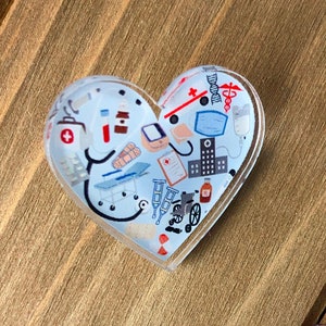 Medical Heart Pin Nurse Appreciation Gift Doctor Appreciation Gift Care Package Med Student Physical Therapist Gift Preceptor Gift Valentine