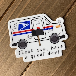 Postal Worker Sticker, Mailbox Decal Mail Carrier Thank You Postal Worker Gift Idea Mail man Gift for Mailman Mail Woman Thank You Sticker