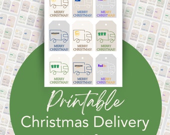 Lieferung Fahrer Weihnachten Geschenkanhänger Printables, Müll Postbote danke Mailman Wertschätzung Geschenkanhänger Sofort Download print zu Hause