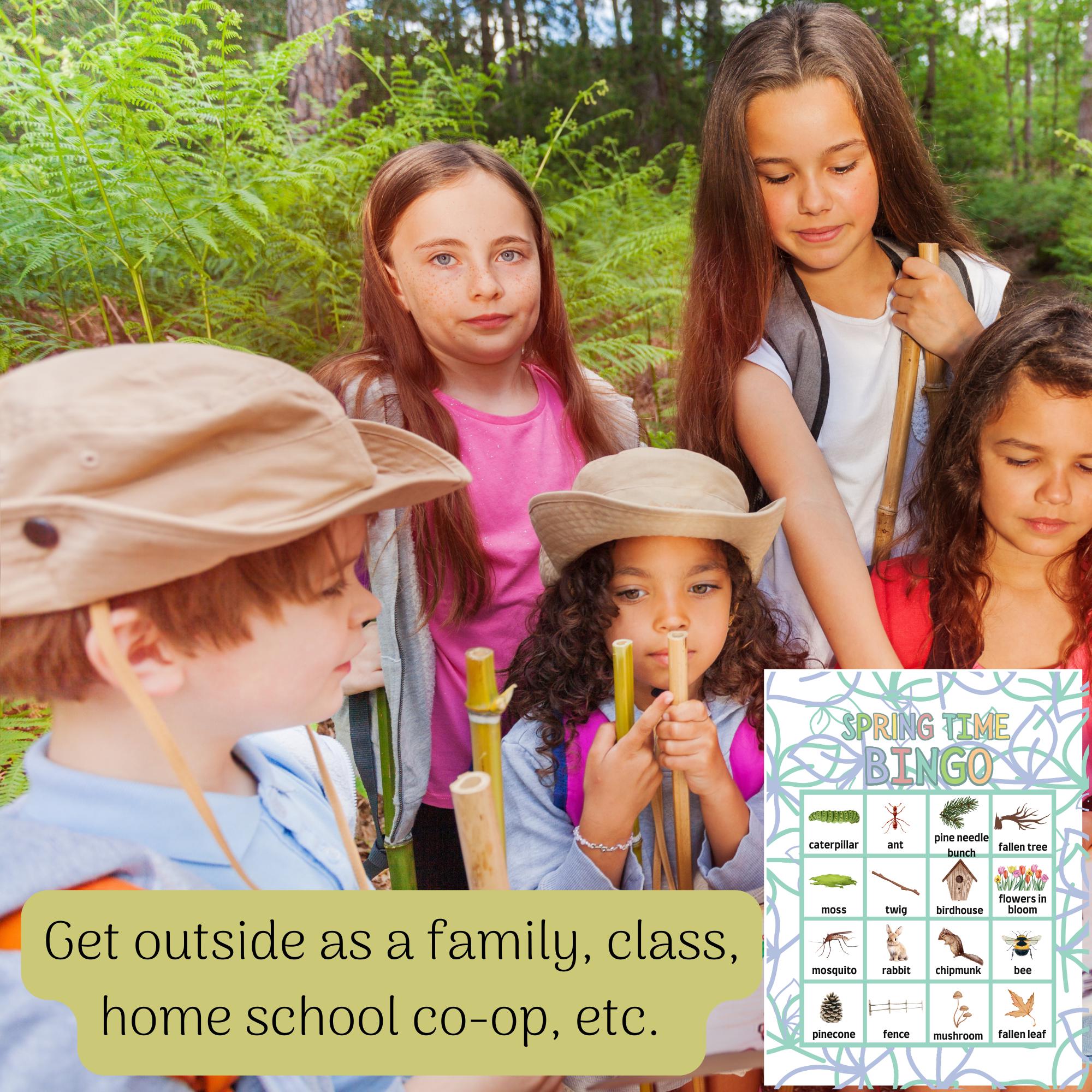 Printable Bundle Spring Bingo Game and Scavenger Hunt, Nature and Park ...