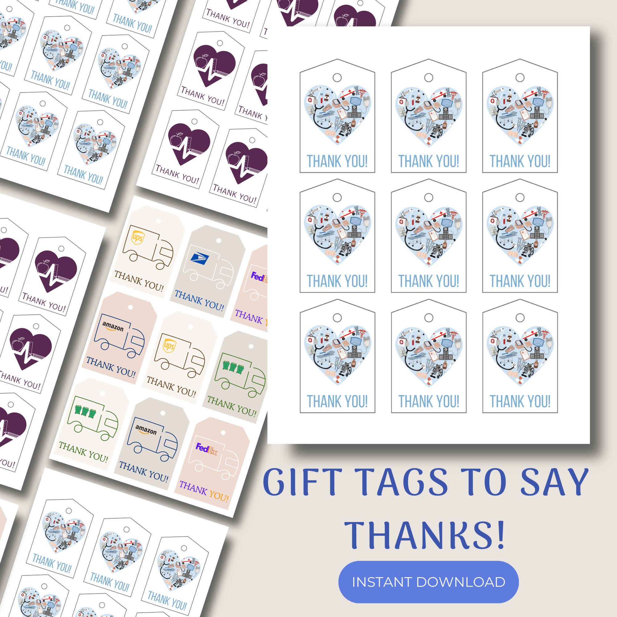 Nurse's Week Printables Gift Tag Nurse Gift Medical Office Appreciation ...