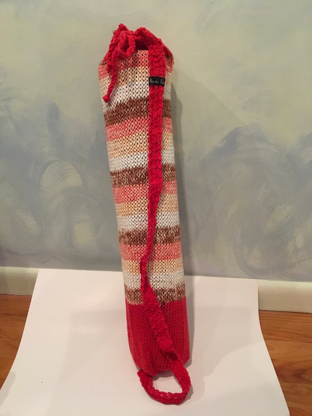 Hand Knit Yoga Mat Bag Etsy