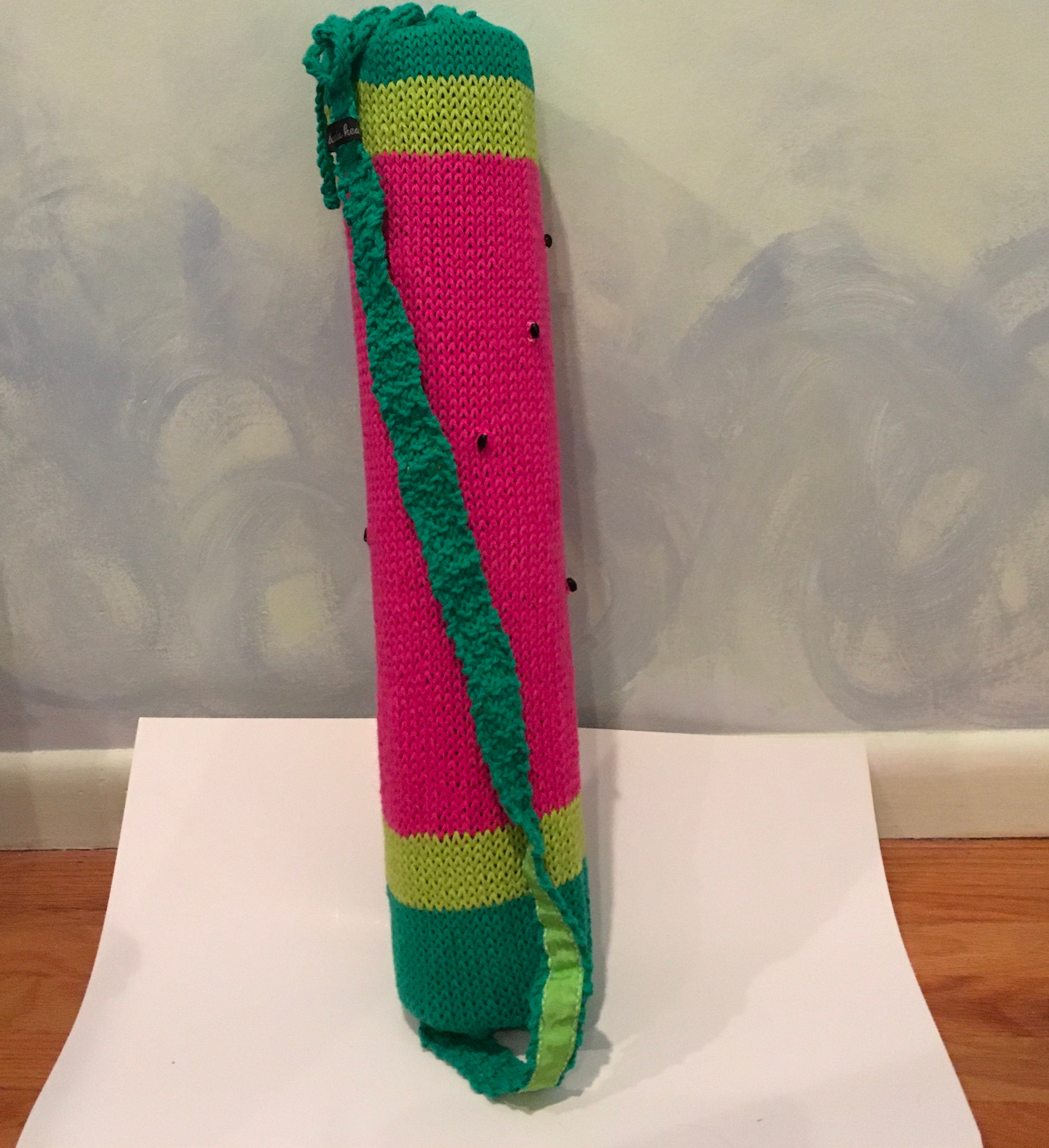 Hand Knit Yoga Mat Bag Etsy