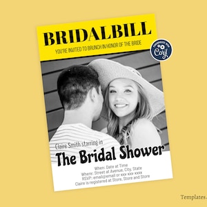 Bridal Shower Template | Broadway, Theatre, Playbill-themed | Digital Download Corjl