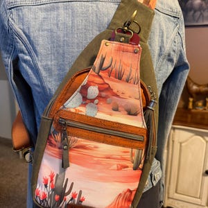 Retro Sling Bag, handmade, one-of-a-kind, crossbody handbag