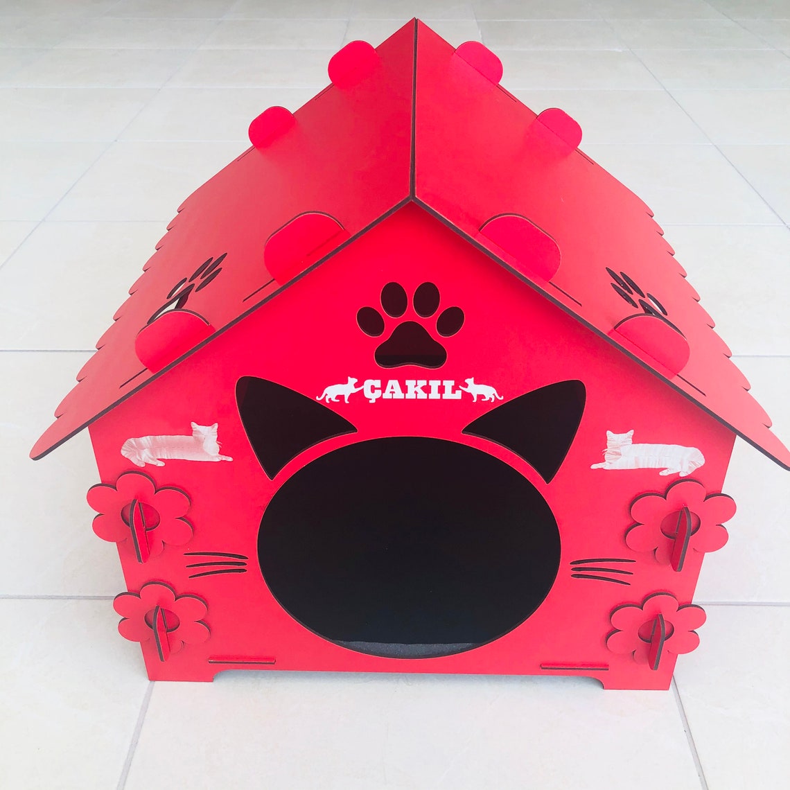 Cat House Wood Disassembled Natural Cat House Etsy