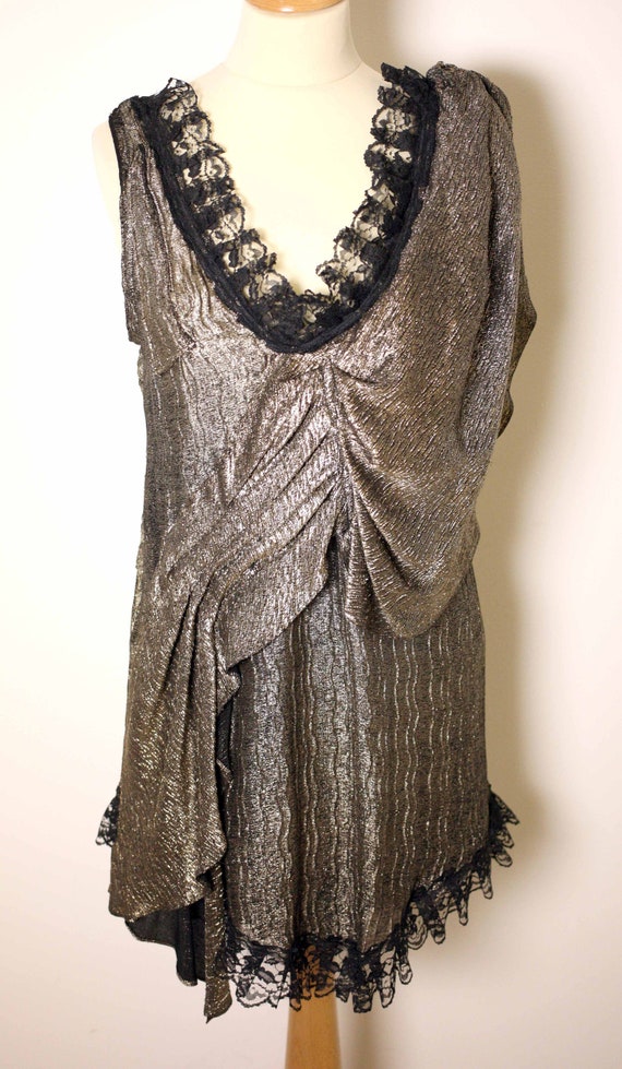 Vintage ladies handmade metallic golden coloured d
