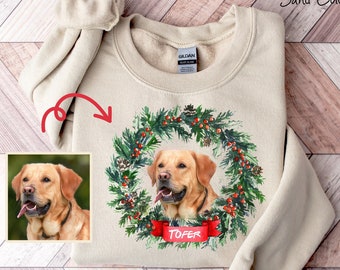 Custom Dog Cat Christmas Hoodie Sweatshirt , Dog Lover Hoodie, Christmas shirt, Pet Lover New Dog Owner , Gift for Pet, Dog Mom Hoodie