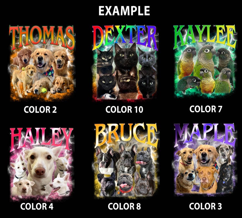 Custom Pet Shirt, Pet Bootleg Shirt, Custom Bootleg Tee Dog, Custom 90S Bootleg Shirt, Personalize Bootleg Tee, Custom Dog shirt image 6