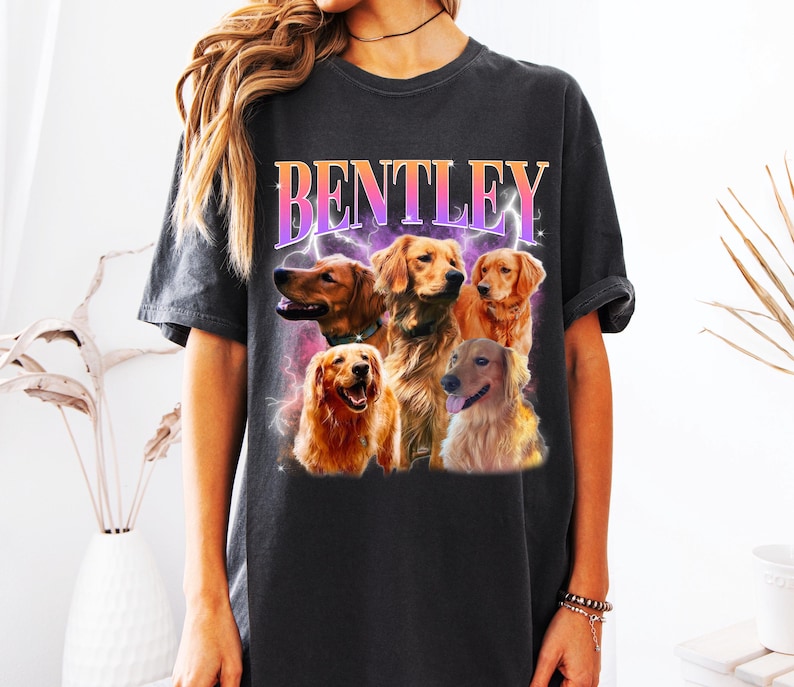 Custom Pet Shirt, Pet Bootleg Shirt, Custom Bootleg Tee Dog, Custom 90S Bootleg Shirt, Personalize Bootleg Tee, Custom Dog shirt image 1