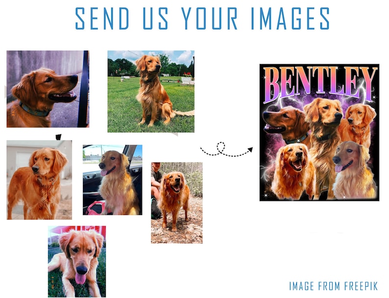Custom Pet Shirt, Pet Bootleg Shirt, Custom Bootleg Tee Dog, Custom 90S Bootleg Shirt, Personalize Bootleg Tee, Custom Dog shirt image 4