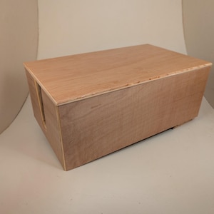 Electronics Organizer for Cable Management, 8" x 5" x 13.5", Monitor stand, Custom Sizing Available Natural