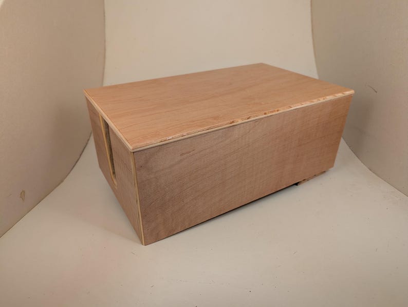 Electronics Organizer for Cable Management, 8" x 5" x 13.5", Monitor stand, Custom Sizing Available Natural