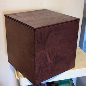Horse Box with Hinged Lid and Sturdy Bottom 11 1/2 Inch Cubed