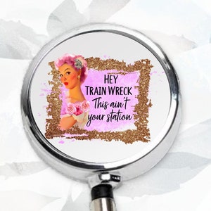 Funny Badge Reel, Retro Housewife Gift, Retractable Badge Reel, Funny Meme Badge, Funny Nurse Badge Reel, RN Badge Reel, Meme Badge Reel
