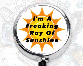 Funny Sarcastic Badge Reel: Retractable ID Holder Gift for Nurses, Healthcare Staff, Teachers, and Office Workers
