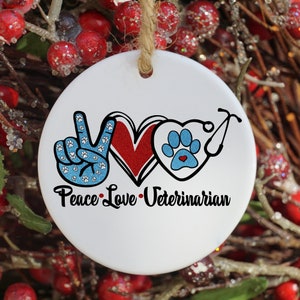 Veterinarian Christmas Ornament Gift, Vet Tech Ornament, Vet Staff Christmas Gift, Vet Office Appreciation Gift, Vet Office Ornament Gift