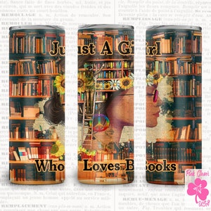 Book Lover Tumbler: Girl Who Loves Books, Bookish Gift
